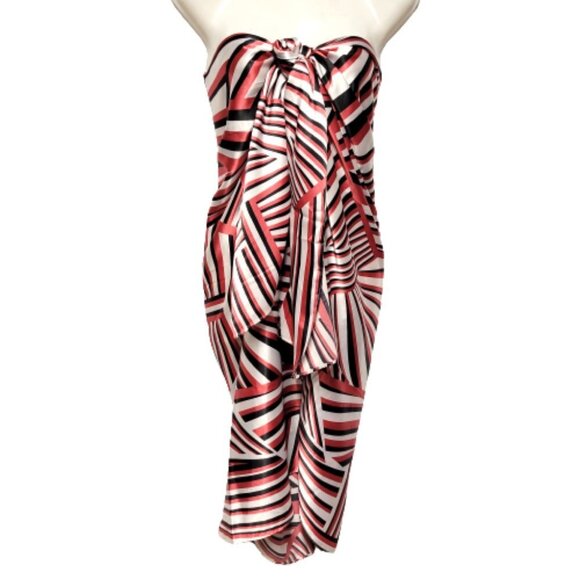 Pareo Sarong Skirt Swimsuit Cover Up Strapless Dress for Beach Vacation Wedding - Picture 3 of 8